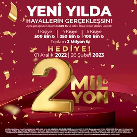 Yeni yılda hayallerin gerçekleşsin!